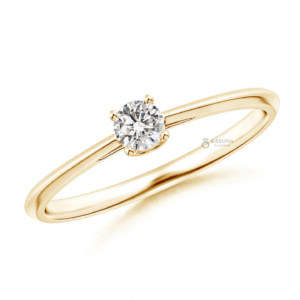 Gold Solitaire Diamond Ring