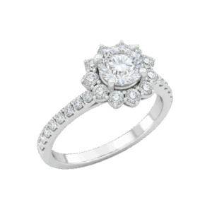 White Gold Round Diamond Ring