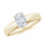 Cushion Rectangular Solitaire Engagement Ring