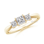 Three Stone Princess Diamond Ring